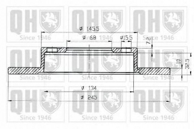 QUINTON HAZELL bdc5307 -  Тормозной диск